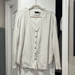 White free people cardigan